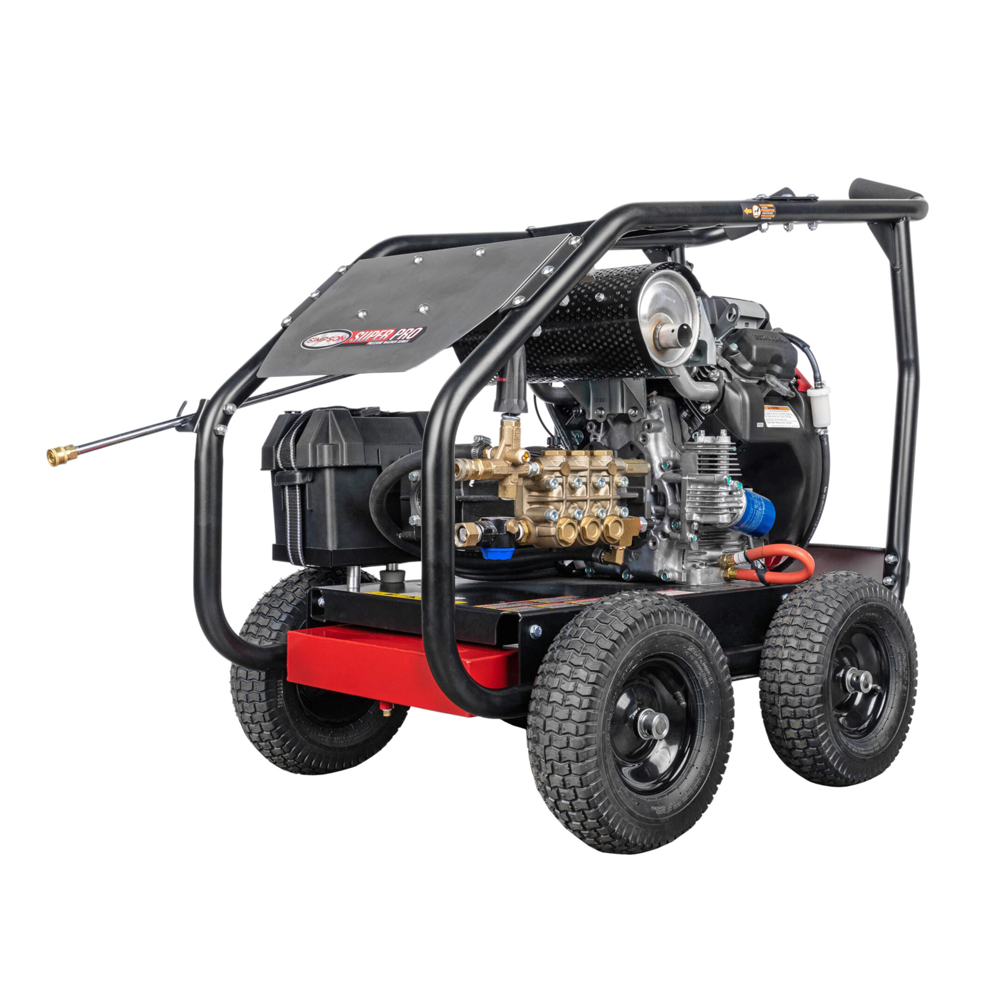 Simpson SuperPro Roll Cage Gas Pressure Washer — 3000 PSI, 8.0 GPM, Honda G690 Engine, Model# SRC3080243E